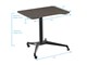 View product image Workstream by Monoprice Gas-Lift Height Adjustable Sit-Stand Mobile Rolling Laptop Computer Desk, Dark Walnut Brown - image 2 of 6