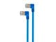 View product image Monoprice Cat6A 6in Blue 90 Degree Patch Cable, Double Shielded (S/FTP), 36AWG, 10G, CM Pure Bare Copper, Snagless RJ45, SlimRun Series Ethernet Cable - image 2 of 4