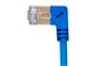 View product image Monoprice SlimRun Cat6A 90 Degree 36AWG F/FTP Ethernet Network Cable, 2ft Blue - image 4 of 4