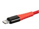 View product image Monoprice Premium Ultra Durable Nylon Braided Apple MFi Certified Kevlar-Reinforced Lightning to USB Type-A Charging Cable - 1.5ft, Red - image 3 of 6