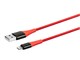 View product image Monoprice AtlasFlex Series Durable Apple MFi Certified Lightning to USB Type-A Charge and Sync Kevlar-Reinforced Nylon-Braid Cable, 3ft, Red - image 2 of 6