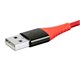 View product image Monoprice AtlasFlex Series Durable Apple MFi Certified Lightning to USB Type-A Charge and Sync Kevlar-Reinforced Nylon-Braid Cable, 3ft, Red - image 4 of 6
