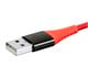 View product image Monoprice AtlasFlex Series Durable Apple MFi Certified Lightning to USB Type-A Charge and Sync Kevlar-Reinforced Nylon-Braid Cable, 6ft, Red - image 4 of 6