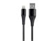 View product image Monoprice AtlasFlex Series Durable Apple MFi Certified Lightning to USB Type-A Charge and Sync Kevlar-Reinforced Nylon-Braid Cable, 1.5ft, Black - image 1 of 6