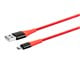 View product image Monoprice AtlasFlex Series Durable USB 2.0 Micro B to Type-A Charge & Sync Kevlar-Reinforced Nylon-Braid Cable, 1.5ft, Red - image 2 of 6
