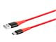 View product image Monoprice AtlasFlex Series Durable USB 2.0 USB-C to USB-A Charge & Sync Kevlar-Reinforced Nylon-Braid Cable  1.5ft  Red - image 2 of 6