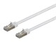 View product image Monoprice Cat7 1ft White Patch Cable, Double Shielded (S/FTP), 26AWG, 10G, Pure Bare Copper, Snagless RJ45, Entegrade Series Ethernet Cable - image 1 of 4