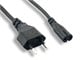 View product image Monoprice Power Cord - CEE 7/16 (Europlug) to IEC 60320 C7 (non-polarized), 18AWG, 2-Prong, Black, 6ft - image 1 of 1