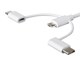 View product image Monoprice Apple MFi Certified USB to USB Micro Type-B + USB Type-C + Lightning 3-in-1 Charge and Sync Cable, 3ft White - image 3 of 6