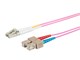 View product image Monoprice OM4 Fiber Optic Cable - LC/SC, 50/125 Type, Multi-Mode, 10GB, LSZH, Purple, 2m, Corning - image 1 of 6