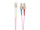 View product image Monoprice OM4 Fiber Optic Cable - LC/SC, 50/125 Type, Multi-Mode, 10GB, LSZH, Purple, 2m, Corning - image 2 of 6