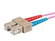 View product image Monoprice OM4 Fiber Optic Cable - LC/SC, 50/125 Type, Multi-Mode, 10GB, LSZH, Purple, 2m, Corning - image 4 of 6
