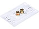 View product image Monoprice High Quality Banana Binding Post Two-Piece Inset Wall Plate for 1 Speaker - Coupler Type - image 2 of 4