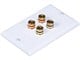 View product image Monoprice High Quality Banana Binding Post Two-Piece Inset Wall Plate for 2 Speakers - Coupler Type - image 1 of 4