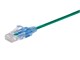 View product image Monoprice SlimRun Cat6A Ethernet Patch Cable - Snagless RJ45, 550MHz, UTP, Pure Bare Copper Wire, 10G, 30AWG, 25ft, Green, 10-Pack - image 2 of 5