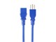 View product image Monoprice Power Cord - NEMA 5-15P to IEC 60320 C13, 18AWG, 10A/1250W, 125V, 3-Prong, Blue, 10ft - image 1 of 6