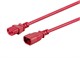 View product image Monoprice Extension Cord - IEC 60320 C14 to IEC 60320 C13, 18AWG, 10A/1250W, 3-Prong, SJT, Red, 2ft - image 2 of 6