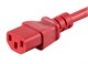 View product image Monoprice Extension Cord - IEC 60320 C14 to IEC 60320 C13, 18AWG, 10A/1250W, 3-Prong, SJT, Red, 2ft - image 5 of 6