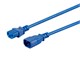 View product image Monoprice Extension Cord - IEC 60320 C14 to IEC 60320 C13, 18AWG, 10A/1250W, 3-Prong, SJT, Blue, 2ft - image 2 of 6