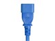 View product image Monoprice Extension Cord - IEC 60320 C14 to IEC 60320 C13, 18AWG, 10A/1250W, 3-Prong, SJT, Blue, 2ft - image 4 of 6