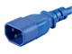 View product image Monoprice Extension Cord - IEC 60320 C14 to IEC 60320 C13, 18AWG, 10A/1250W, 3-Prong, SJT, Blue, 2ft - image 6 of 6