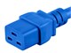 View product image Monoprice Heavy Duty Extension Cord - IEC 60320 C20 to IEC 60320 C19, 12AWG, 20A/2500W, SJT, 250V, Blue, 10ft - image 5 of 6