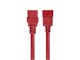 View product image Monoprice Power Cord - IEC 60320 C20 to IEC 60320 C13, 14AWG, 15A/1875W, 3-Prong, SJT, Red, 3ft - image 1 of 6