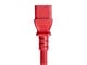 View product image Monoprice Power Cord - IEC 60320 C20 to IEC 60320 C13, 14AWG, 15A/1875W, 3-Prong, SJT, Red, 3ft - image 3 of 6