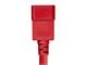 View product image Monoprice Power Cord - IEC 60320 C20 to IEC 60320 C13, 14AWG, 15A/1875W, 3-Prong, SJT, Red, 3ft - image 4 of 6