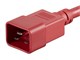 View product image Monoprice Power Cord - IEC 60320 C20 to IEC 60320 C13, 14AWG, 15A/1875W, 3-Prong, SJT, Red, 3ft - image 5 of 6