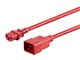 View product image Monoprice Power Cord - IEC 60320 C20 to IEC 60320 C13, 14AWG, 15A/1875W, 3-Prong, SJT, Red, 6ft - image 2 of 6