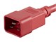 View product image Monoprice Power Cord - IEC 60320 C20 to IEC 60320 C13, 14AWG, 15A/1875W, 3-Prong, SJT, Red, 6ft - image 5 of 6