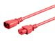 View product image Monoprice Heavy Duty Power Cable - IEC 60320 C14 to IEC 60320 C15, 14AWG, 15A/1875W, SJT, 125V, Red, 6ft - image 2 of 6