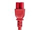 View product image Monoprice Heavy Duty Power Cable - IEC 60320 C14 to IEC 60320 C15, 14AWG, 15A/1875W, SJT, 125V, Red, 6ft - image 4 of 6