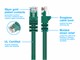 View product image Monoprice Cat6 2ft Green Patch Cable, UTP, 24AWG, 550MHz, Pure Bare Copper, Snagless RJ45, Fullboot Series Ethernet Cable - image 3 of 6