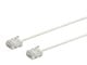 View product image Monoprice Cat6 6in White Patch Cable, UTP, 32AWG, 550MHz, Pure Bare Copper, Snagless RJ45, Micro SlimRun Series Ethernet Cable - image 1 of 4