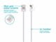 View product image Monoprice Cat6 6in White Patch Cable, UTP, 32AWG, 550MHz, Pure Bare Copper, Snagless RJ45, Micro SlimRun Series Ethernet Cable - image 3 of 4