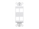 View product image Monoprice D?cor Insert for Keystone, 4-Port, White, 4&#34;x1.4&#34;x0.25&#34;, w/Screws (White Coated Screw Head) - image 1 of 2