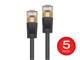 View product image SlimRun Cat6A Ethernet Patch Cable - Snagless RJ45, Stranded, S/STP, Pure Bare Copper Wire, 36AWG, 2m, Black, 5 pack - image 2 of 4