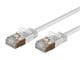 View product image SlimRun Cat6A Ethernet Patch Cable - Snagless RJ45, Stranded, S/STP, Pure Bare Copper Wire, 36AWG, 7m, White, 5 pack - image 1 of 4