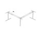 View product image Monoprice Triple-Motor Height-Adjustable Sit-Stand L-Shaped Corner Desk Frame, White - image 3 of 6