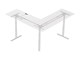 View product image Monoprice Triple-Motor Height-Adjustable Sit-Stand L-Shaped Corner Desk Frame, White - image 4 of 6