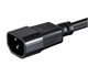 View product image Monoprice Heavy Duty Extension Cord - IEC 60320 C14 to IEC 60320 C13, 14AWG, 15A/1875W, SJT, 100-250V, Black, 1ft - image 3 of 6
