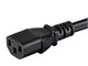 View product image Monoprice Heavy Duty Extension Cord - IEC 60320 C14 to IEC 60320 C13, 14AWG, 15A/1875W, SJT, 100-250V, Black, 1ft - image 4 of 6