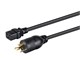 View product image Monoprice Heavy Duty Power Cord - Locking NEMA L5-20P to IEC 60320 C19, 12AWG, 20A/2500W, 3-Prong, Black, 15ft - image 1 of 6