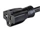 View product image Monoprice Heavy Duty Power Cord - Locking NEMA L5-20P to NEMA 5-15/20R, 12AWG, 20A/2500W, SJTW, 125V, Black, 2ft - image 3 of 6