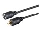 View product image Monoprice Heavy Duty Extension Cord - Locking NEMA L5-20P to NEMA L5-20R, 12AWG, 20A/2500W, SJT, 125V, Black, 12ft - image 1 of 6