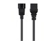 View product image Monoprice Power Cord - IEC 60320 C14 to IEC 60320 C19, 14AWG, 15A/1875W, SJT, 100-250V, Black, 1ft - image 2 of 6