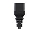 View product image Monoprice Power Cord - IEC 60320 C14 to IEC 60320 C19, 14AWG, 15A/1875W, SJT, 100-250V, Black, 1ft - image 6 of 6