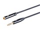 View product image Stage Right by Monoprice On Tour Extension Cables - 1/4in TRS Female Connector to 1/4in TRS Male Connector, 24AWG, Black, 1ft - image 1 of 6